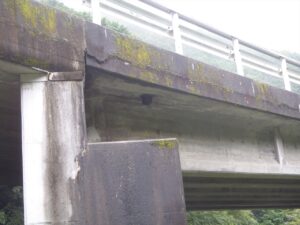 橋梁 排水用 SGP 鋼管 の 腐食 漏水 状況 施工前