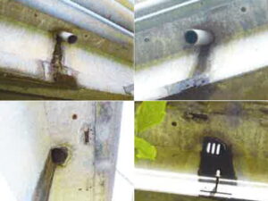 橋梁 排水用 SGP 鋼管 の 腐食  伝い水 漏水