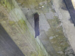 橋梁 排水用 SGP 鋼管 の 腐食 漏水 状況 施工前　