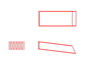 橋梁排水管の図面、排水桝の図面、CADイメージ図面です