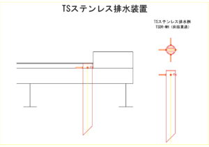 橋梁排水装置の図面、CADイメージ図面です

