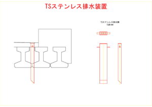 橋梁排水装置の図面、CADイメージ図面です