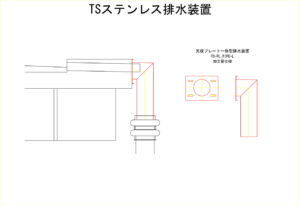 橋梁補修に使用した横向き天板プレート図面