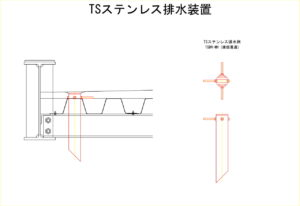 デッキプレートへの床版貫通管図面