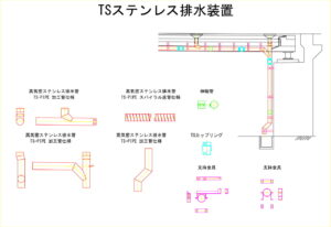 橋梁の排水管新設図面