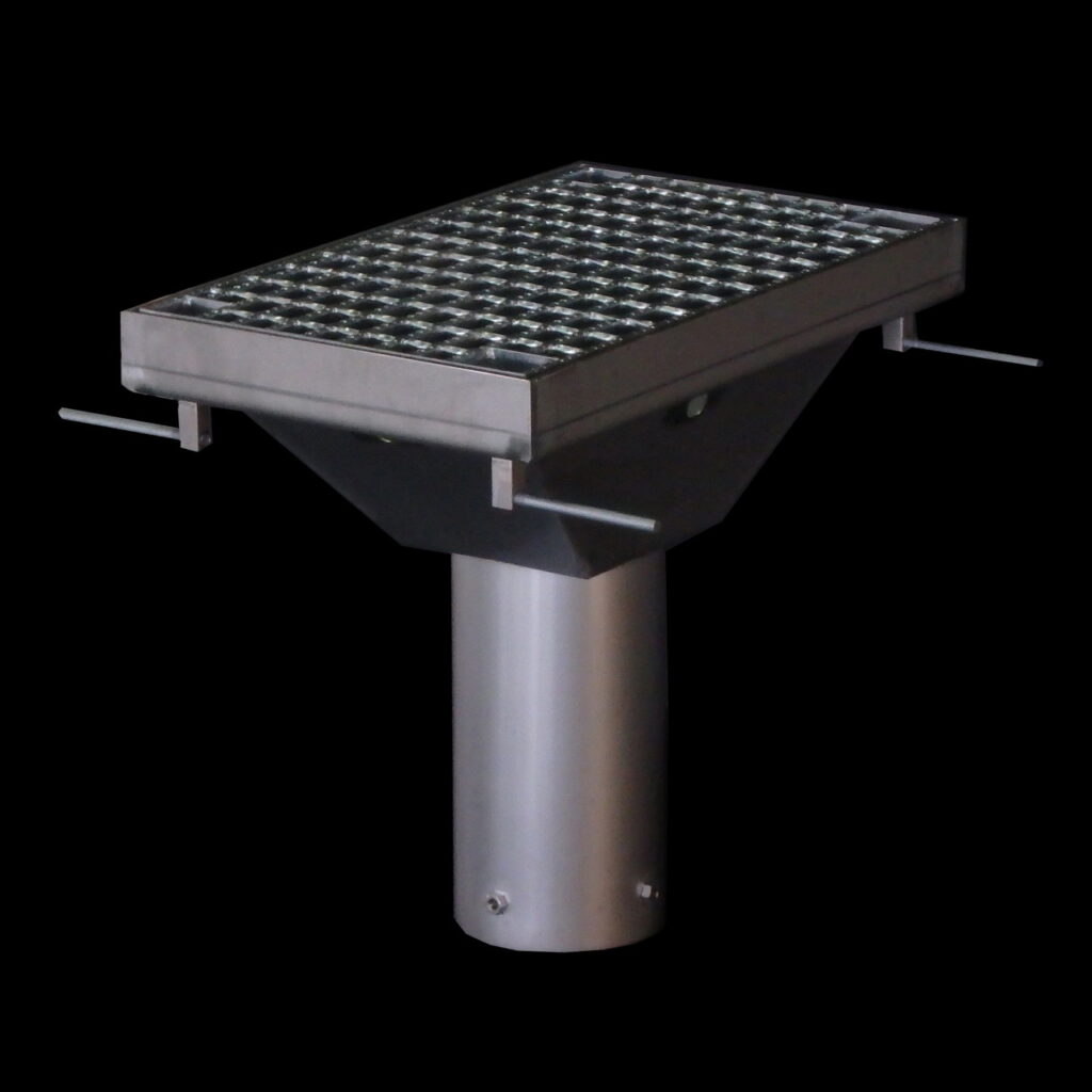 橋梁用排水桝へアンカーバーを取り付けた例